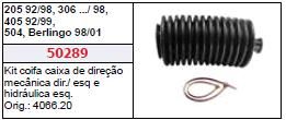 Coifa Caixa Direção Hidráulica LE - Peugeot 205 1.4 8v 1992 a 1998