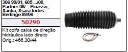 Coifa Caixa Direção Hidráulica LE - Peugeot 605 2.0 8v16v - 3.0 24v 1993 a 1999