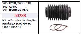 Coifa Caixa Direção Hidráulica LE - Peugeot 405 2.0 8v 1993 a 1999