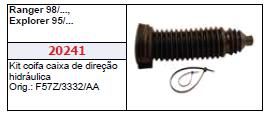 Coifa Caixa Direção Hidráulica - Ranger 2.3/2.5/2.8 8v - 4.0 12v 1998 a 2011