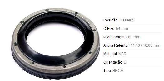 Retentor Roda Traseira Eixo - Dana 44/60 - D10 3.9 8v 1984 a 1994