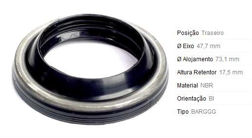 Retentor Roda Traseira - GM D40 3.9 8v 1985 a 1993