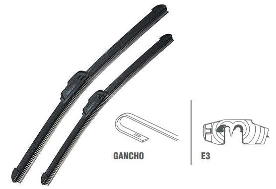 Par Palheta Dianteira 26"/14" - Honda WRV 1.5 16v após 2017... - Lado Motorista / Passageiro - Conexão G