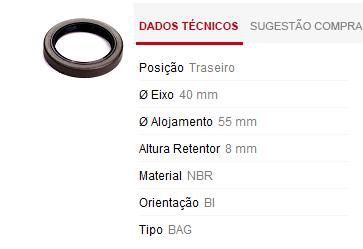 Retentor Roda Traseira - Logus 1.6/1.8 8v 1992 a 1996