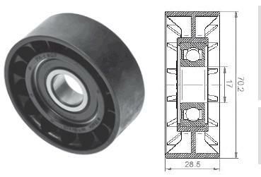 Esticador Tensor da Correia Alternador - Refil Polia - Audi TT 2.0 16v -TSi/TFSI 2006 a 2013