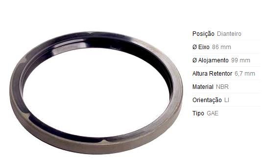 Retentor Roda Dianteira - D20 3.9 8v 1985 a 1992