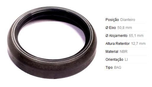 Retentor Roda Dianteira - S10 2.5 16v - 2.8 16v após 2012...