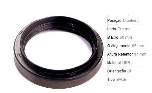 Retentor Roda Dianteira - Externo - Pampa 1.6 8v 1989 a 1997