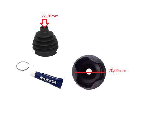 Kit Coifa Homocinética Câmbio LE - Civic 1.5 16v após 2010...