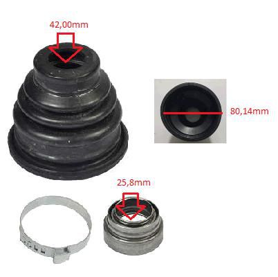 Kit Coifa Homocinética Câmbio LE - Rolamento 25,8mm - Sandero 1.6 8v - 1.0/1.6 16v após 2007...