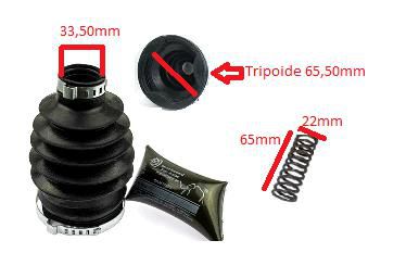 Kit Coifa Homocinética Câmbio - Tripoide - Aircross 1.6 16v 2011 a 2015