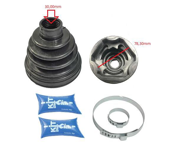Kit Coifa Homocinética Câmbio - Tripoide - Hilux 3.0 16v 2005 a 2015