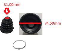 Kit Coifa Homocinética Câmbio - 1 Abraçadeira - Strada 1.6 16v 1998 a 2003