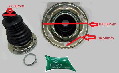 Kit Coifa Homocinética Câmbio - Pointer 1.6 8v até 1992