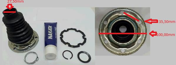 Kit Coifa Homocinética Câmbio - Fox 1.6 8v após 2003...