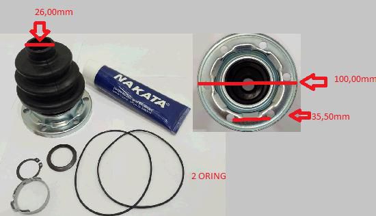 Kit Coifa Homocinética Câmbio - Doblo 1.8 16v - E-Torq 2011 a 2018