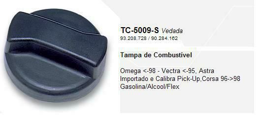 Tampa Tanque Combustível - S/Chave - Tampa S/Rosca Astra até 1996