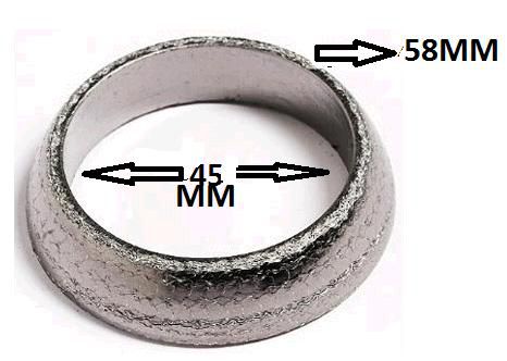 Anel/Gaxeta Escapamento Traseiro - FIT 1.4 8v/16v - 1.5 16v após 2003... - Malha Aço 45mm