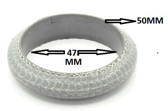 Anel/Gaxeta Escapamento - Maior - Saveiro G2 1.6/1.8/2.0 8v 1998 a 2000 - 46mm Malha Aço