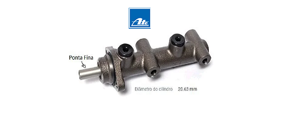 Cilindro Mestre de Freios - 4 Saida Ponta Fina - Saveiro 1.600 8v - AR 1985 a 1986 - S/ABS - Sistema Varga