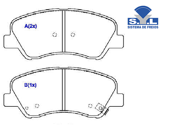 Jogo Pastilha Freio Dianteiro - SYL - Hyundai I30 1.6/1.8 16v 2012 a 2016