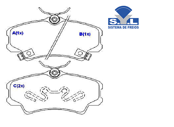 Jogo Pastilha Freio Dianteiro - SYL - Civic 1.7 16v 2001 a 2007