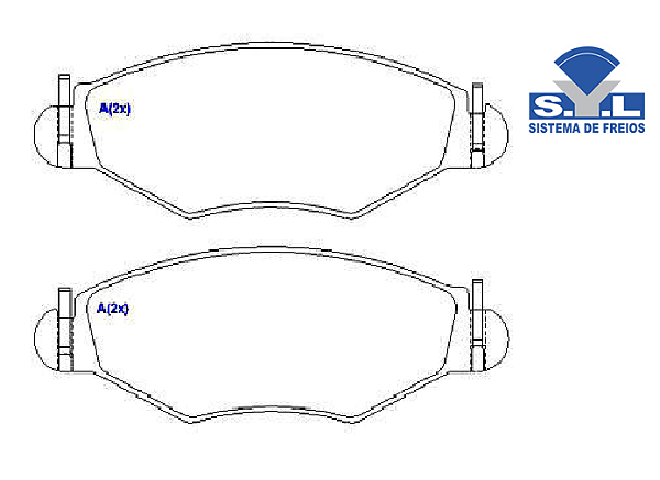 Jogo Pastilha Freio Dianteiro - SYL - Peugeot 206 1.4 8v 2005 a 2009