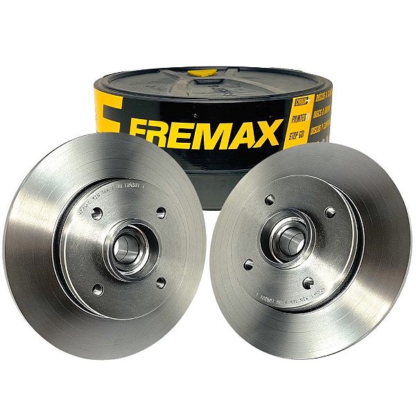 Par Disco Freio Traseiro - Peugeot 408 1.6/1.8 16v 2011 a 2018 - Com Kit de Rolamento