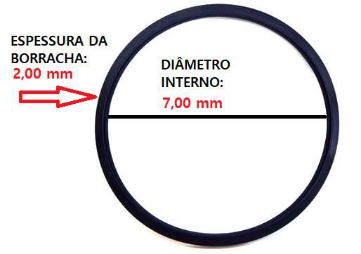 Anel Oring Milimétrico - 7,00mm x 2,00mm - Universal
