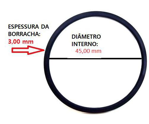 Anel Oring Milimétrico - 45,00mm x 3,00mm - Universal