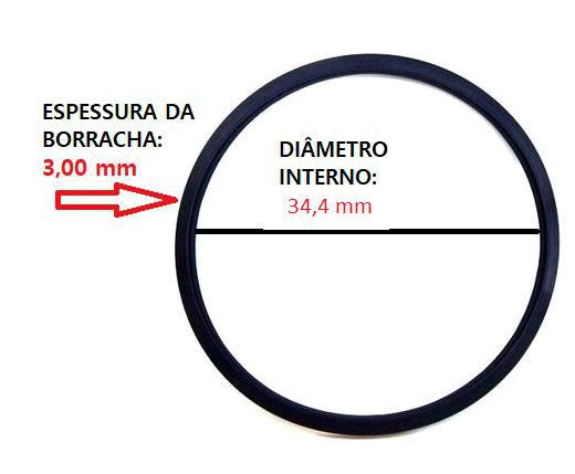 Anel Oring Milimétrico - 34,40mm x 3,00mm - Universal