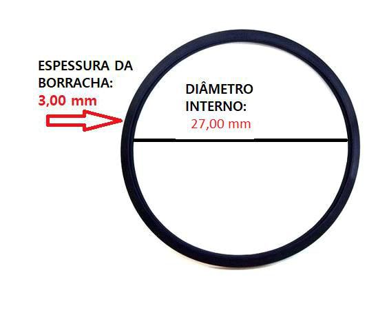 Anel Oring Milimétrico - 27,00mm x 3,00mm - Universal