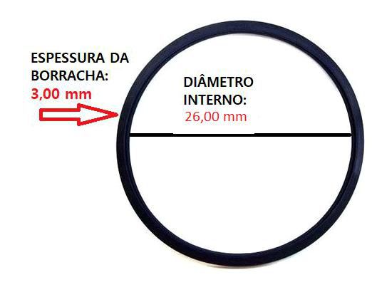 Anel Oring Milimétrico - 26,00mm x 3,00mm - Universal