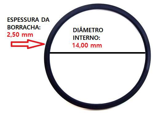 Anel Oring Milimétrico - 14,00mm x 2,50mm - Universal