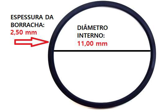 Anel Oring Milimétrico - 11,00mm x 2,50mm - Universal