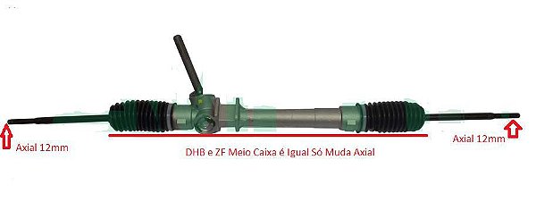 Caixa Direção - Mecânica - Axial 12mm - Corsa / Classic 1.0/1.4/1.6 8v 1994 a 2015