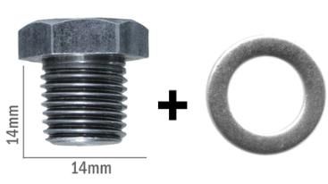 Bujão Carter Óleo Motor - Cônico 14mm - Universal