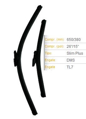 Par Palheta  Dianteira 26"/15" - Omega Australiano 3.6 24v - 3.8 12v 2008 a 2012 - Lado Passageiro