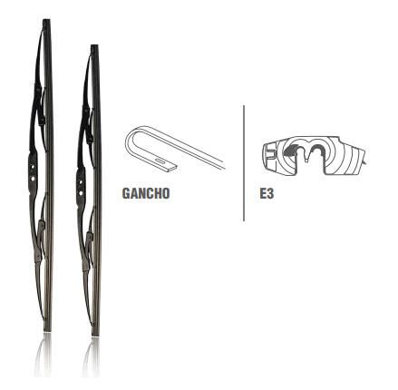 Par Palheta Dianteira 22"/22" - Boxer 2.3 16v - 2.5/2.8 8v 1998 a 2018 - Lado Motorista / Passageiro - Conexão G