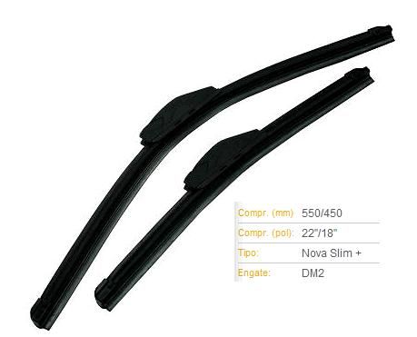 Par Palheta Dianteira 22"/18" - Siena 1.0/1.3/1.4/1.5/1.6 - 8v/16v 1997 a 2018 - Lado Motorista / Passageiro - Conexão G
