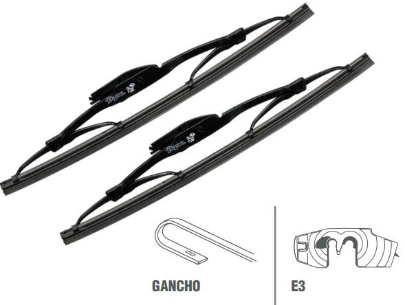 Par Palheta  Dianteira 16"/16" - Towner 0.8 16v 1992 a 2003 - Lado Motorista / Passageiro