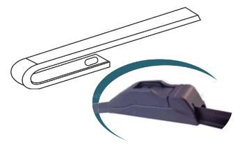 Palheta Dianteira 16" - Frontier 2.3 16v após 2019... - Lado Passageiro - Conexão G