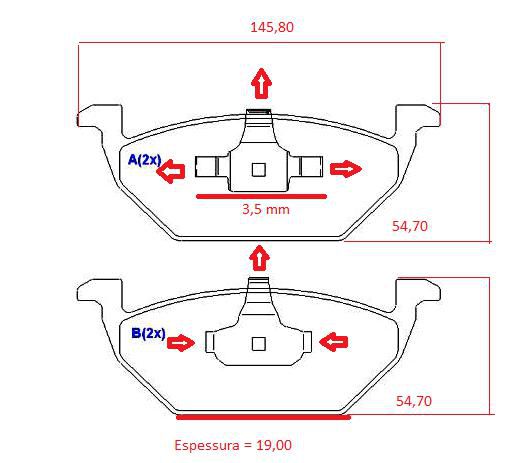 Jogo Pastilha Freio Dianteiro Polo 1.0 12v-1.6 16v Após 2017/...