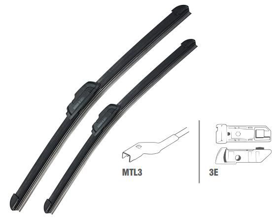 Par Palheta Dianteira 22"/16" - Gol G6 1.0/1.6 8v/16v 2013 a 2022 - Lado Motorista / Passageiro - Conexão TL3