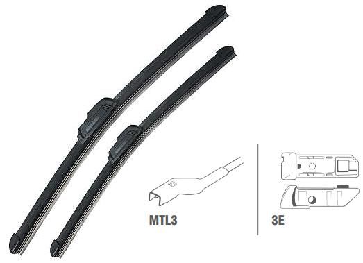 Par Palheta Dianteira 22"/16" - Saveiro G5 1.6 8v após 2013... - Lado Motorista / Passageiro - Conexão TL3