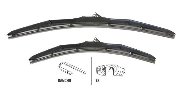 Par Palheta Dianteira 22"/16" - Hibrida Hilux / SW4 2.7/2.8 16v - 4.0 24v após 2016... - Lado Motorista / Passageiro - Gancho