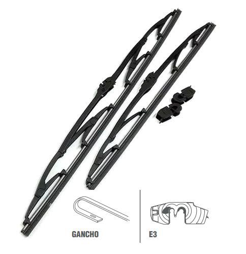 Par Palheta Dianteira 22"/15" - Gol G7 1.6 8v - 1.6 16v após 2016... - Lado Motorista e Passageiro