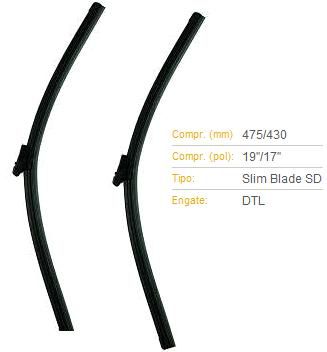 Par Palheta  Dianteira 19"/17" - KA 1.0/1.6 8v 2010 a 2013 - Lado Motorista / Passageiro - Conexão DTL