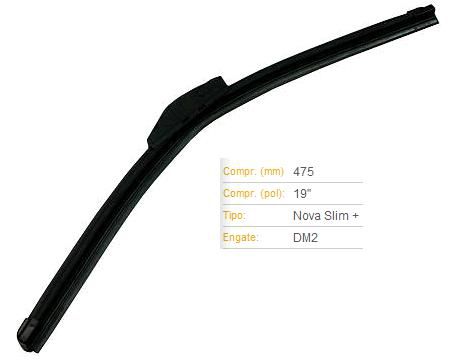 Palheta Dianteira 19" - Courier 1.3/1.6 8v - 1.4 16v 1997 a 2013 - Lado Motorista / Passageiro - Conexão G