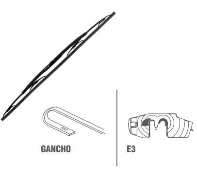 Palheta Dianteira 19" - Fiorino 1.3/1.5/1.6 8v 1987 a 2013 - Motorista / Passageiro